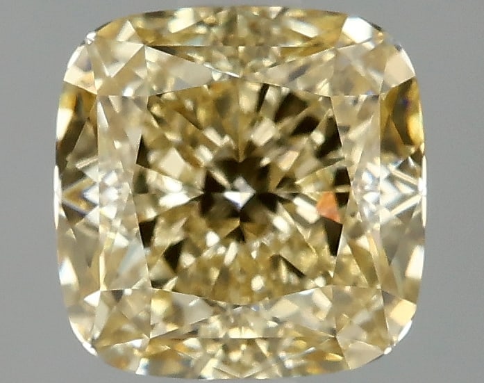 2.07ct Cushion Square Cut Lab Grown Diamond: IGI CertifiedCushion SquareCut Loose Diamond (LAB GROWN) - Weight:2.07 ctw; Color: Fancy Intense Yellow; Clarity: VVS2 #3SS99090v15