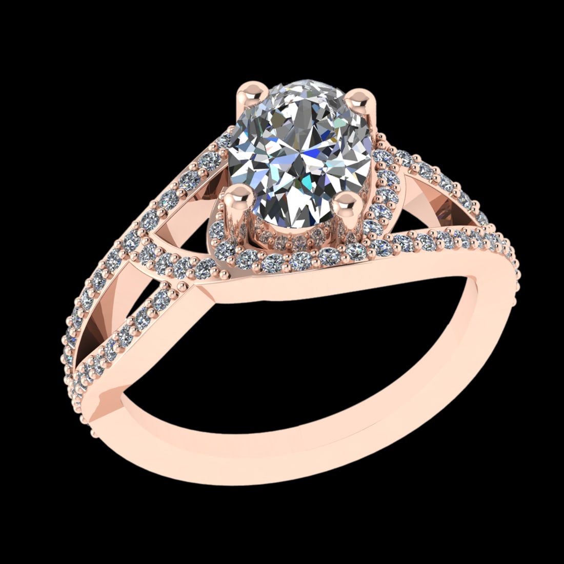 2.47 CtwVS/SI1 Diamond 10k Rose Gold Engagement Ring (1 of 1)