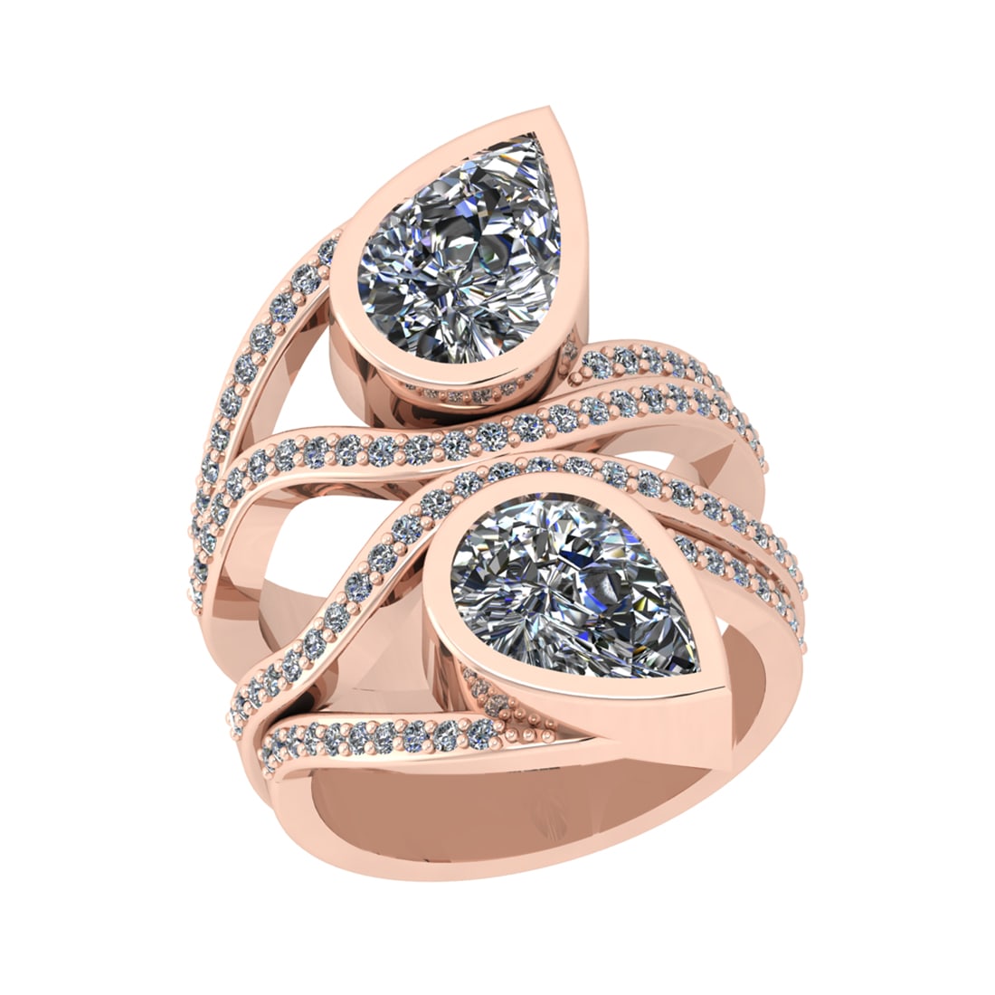 2.67 Ctw SI1/SI2 Diamond Prong Set 14k Rose Gold Engagement Ring (1 of 2)
