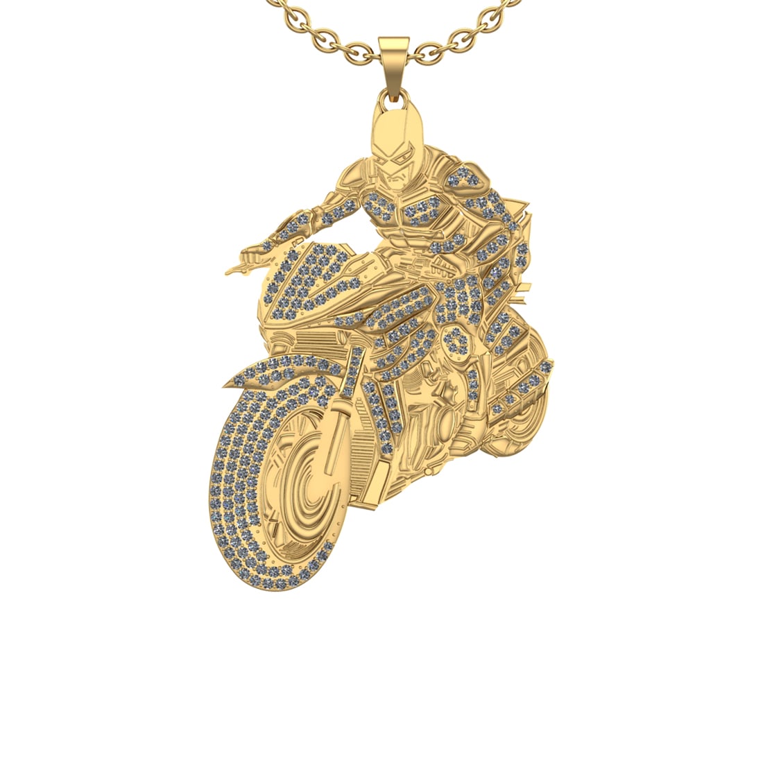 2.87 Ctw VS/SI1 Diamond 14K Yellow Gold Hip Hop Style Necklace (ALL DIAMOND: Total Diamond Weight : 2.87 Ctw (Round cut) Center Diamond Color :- J-K Center Clarity : VS/SI1 Stone Setting : Prong Metal Weight : Approx 35.60 Gram 14K Yellow Gold Hip Hop Style Necklace (ALL DIAMO