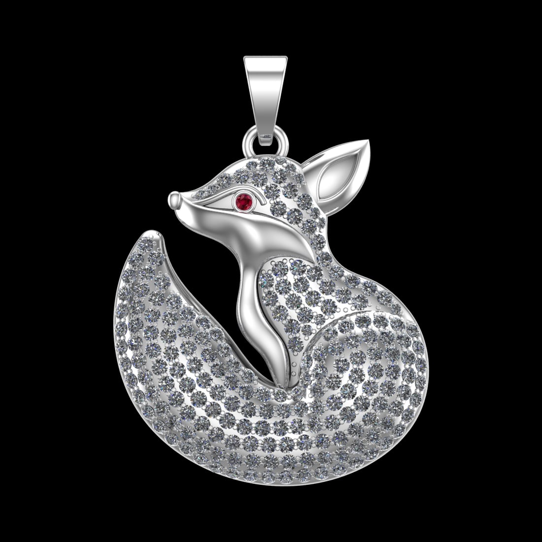 6.62 Ctw VS/SI1 Diamond 10k white Gold Pandant (ALL DIAMOND ARE LAB GROWN) (1 of 1)