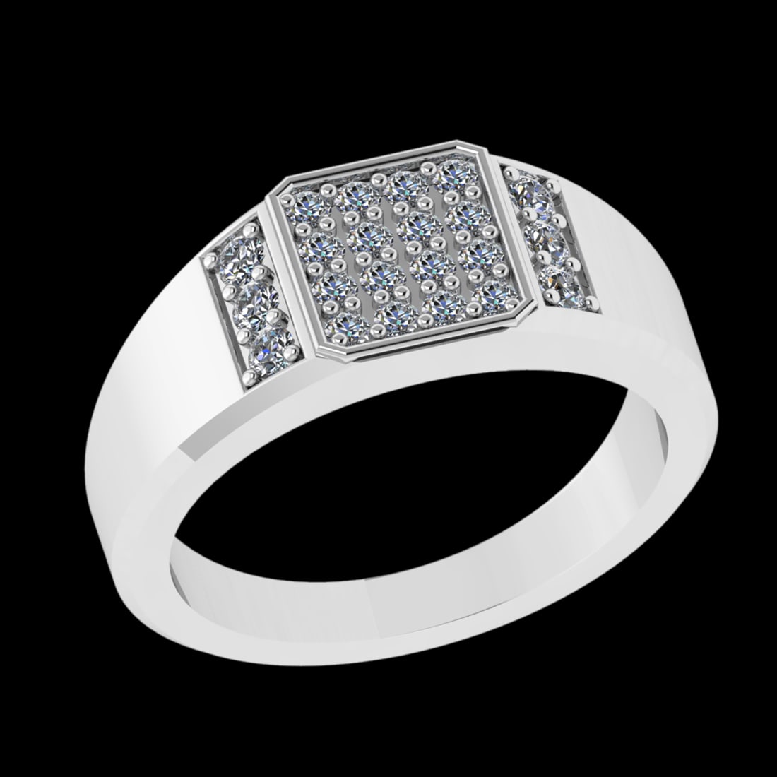 0.39 CtwVS/SI1 Diamond 10k white Gold Engagement Ring: Total Daimond Weight :-0.39 Ctw Color : j-k Clarity : VS/SI1 Setting : Prong Metal Weight : Approx 7.21 gram 10k White Gold Engagement Ring Current Ring Size 8 (ALL DIAMOND ARE LAB GROWN )