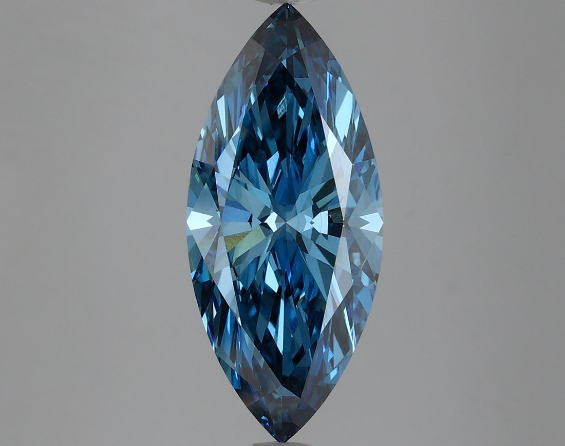 3.88ct Marquise Cut Lab Grown Diamond: IGI CertifiedMarquiseCut Loose Diamond (LAB GROWN) - Weight:3.88 ctw; Color: Fancy Vivid Blue; Clarity: VS1 #3SS98727v15