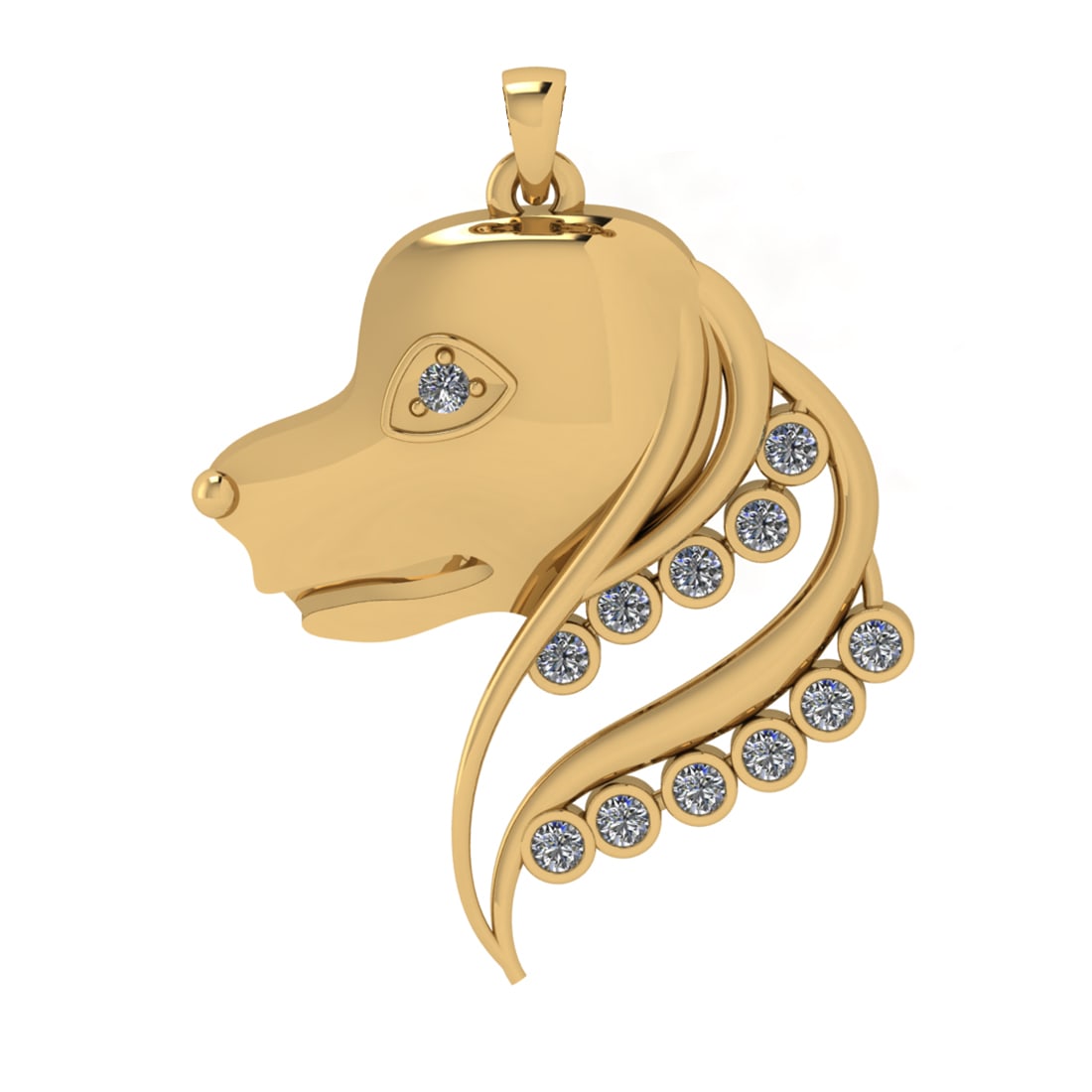 0.42 Ctw VS/SI1 Diamond 14k Yellow Gold Pendant (ALL DIAMOND ARE LAB GROWN (1 of 1)