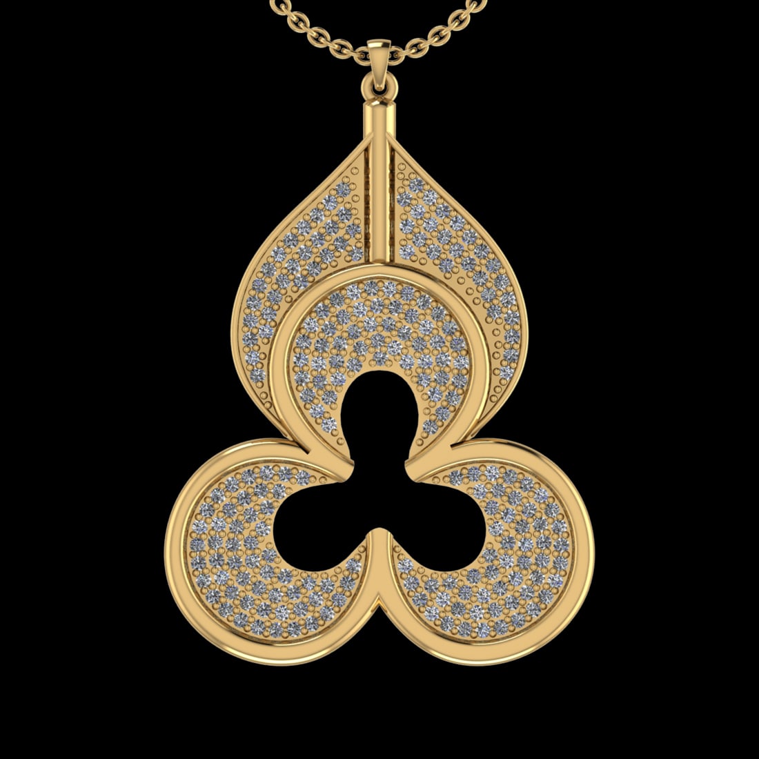 1.08 Ctw VS/SI1 Diamond 10K Yellow Gold Pandant (ALL DIAMOND ARE LAB GROWN: Total Daimond Weight :-1.08 Ctw Color : G-H Clarity : VS/SI1 Setting : Prong Metal Weight : Approx 13.67 gram 10K Yellow Gold Pandant (ALL DIAMOND ARE LAB GROWN ) #3SS23174v15