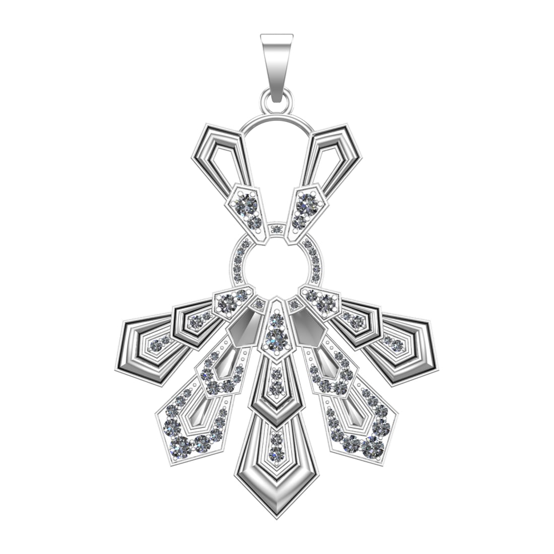 3.33 Ctw SI2/SI1 Diamond Prong Set 14k white Gold Pandant (ALL DIAMOND ARE: Total Daimond Weight :-3.33 Ctw Color : G-H Clarity : SI2/SI1 Setting : Prong Metal Weight : Approx 30.79 gram 14k White Gold Pandant (ALL DIAMOND ARE LAB GROWN ) #3SS23071v15