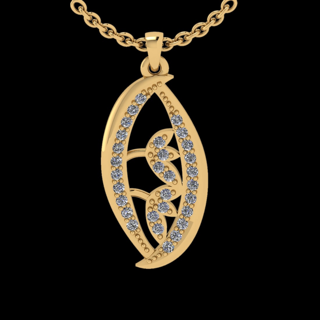 0.15 Ctw VS/SI1 Diamond 10k Yellow Gold Pandant (ALL DIAMOND ARE LAB GROWN: Total Daimond Weight :-0.15 Ctw Color : G-H Clarity : VS/SI1 Setting : Prong Metal Weight : Approx 2.09 gram 10k Yellow Gold Pandant (ALL DIAMOND ARE LAB GROWN ) #3SS97425v12