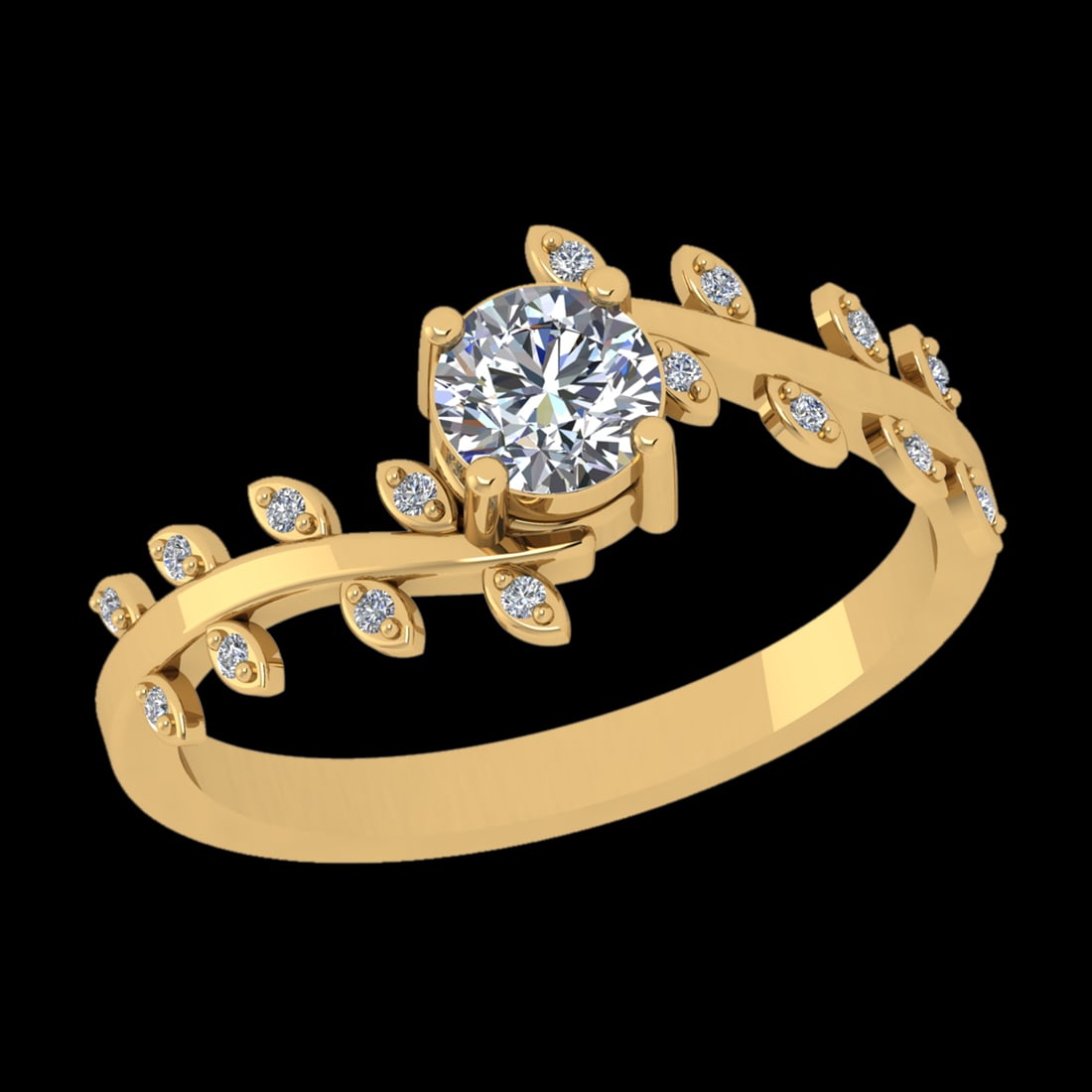 0.58 Ctw VS/SI1 Diamond Prong Set 18K Yellow Gold Engagement Ring: Center Daimond Weight :-0.50 Ctw ( Round Cut) Color : G-H Clarity : VS/SI1 Side Diamond Weight Of Ctw 0.08 Ctw Color : G-H Clarity : VS/SI1 Daimond Setting : Prong Metal Weight : Approx 2.98 gram 18K