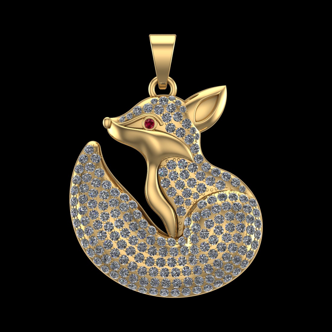 6.62 Ctw VS/SI1 Diamond 10k Yellow Gold Pandant (ALL DIAMOND ARE LAB GROWN) (1 of 1)