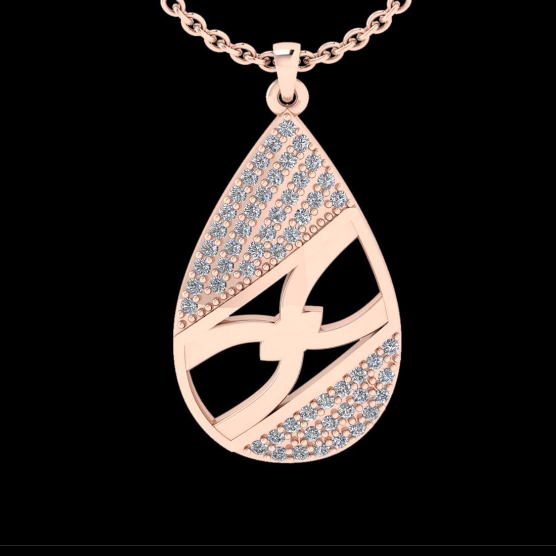 0.27 Ctw VS/SI1 Diamond 10k Rose Gold Pandant (ALL DIAMOND ARE LAB GROWN): Total Diamond Weight :-0.27 Ctw (Round cut) Color :- J-K Clarity : VS/SI1 Setting : Prong Metal Weight : Approx 3.25 gram 10k Rose Gold Pandant (ALL DIAMOND ARE LAB GROWN) #3SS90242v12