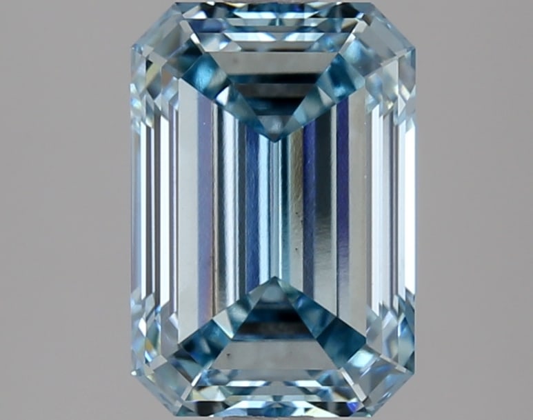 3.05ct Emerald Cut Lab Grown Diamond: IGI CertifiedEmeraldCut Loose Diamond (LAB GROWN) - Weight:3.05 ctw; Color: Fancy Intense Blue; Clarity: VS1 #3SS98743v15