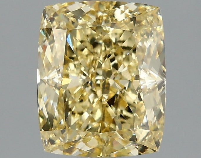 2.1ct Cushion Cut Lab Grown Diamond: IGI CertifiedCushionCut Loose Diamond (LAB GROWN) - Weight:2.1 ctw; Color: Fancy Vivid Yellow; Clarity: VS1 #3SS98824v15