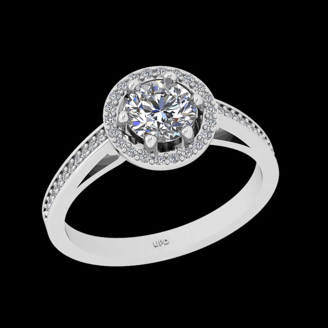 1.25 Ctw VS/SI1 Diamond 18K White Gold Engagement Ring (ALL DIAMOND ARE LAB: Center Diamond Weight :-:1.00 Ctw ( Round Cut) Color :- G-H Clarity : VS/SI1 Center Stone Setting : Prong Side Diamond Weight Of Ctw 0.25 Ctw Color : G-H Clarity : VS/SI1 Stone Setting : Prong Metal W