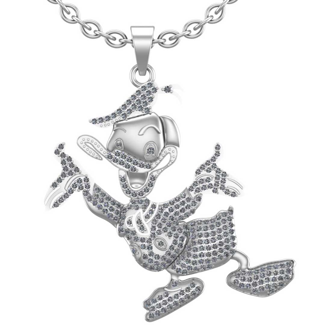 1.60 Ctw VS/SI1 Diamond 10K White Gold Hip Hop Style Necklace (ALL DIAMOND: Total Diamond Weight : 1.60 Ctw (Round cut) Center Diamond Color :- J-K Center Clarity : VS/SI1 Stone Setting : Prong Metal Weight : Approx 8.50 Gram 10K White Gold Hip Hop Style Necklace (ALL DIAMOND