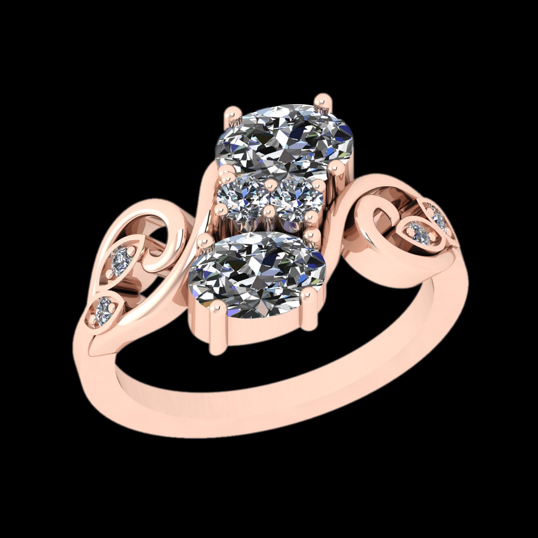 1.70 Ctw VS/SI1 Diamond Prong Set 10k Rose Gold Engagement Ring: Center Daimond Weight :-1.50 Ctw ( Oval Cut) Color : J-K Clarity : VS/SI1 Side Diamond Weight Of Ctw 0.20 Ctw Color : J-K Clarity : VS/SI1 Daimond Setting : Prong Metal Weight : Approx 4.33 gram 10k R