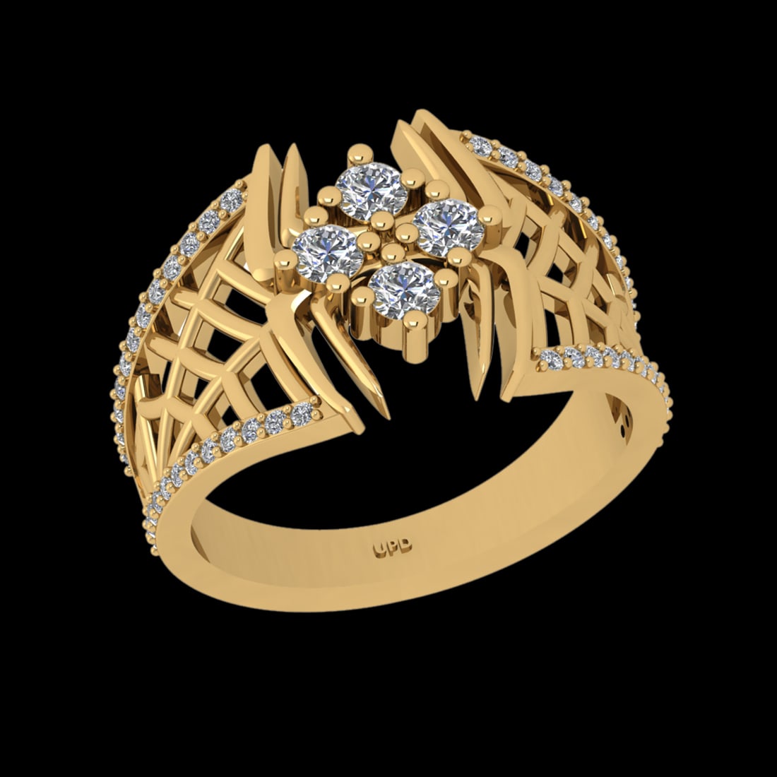 0.64 Ctw VS/SI1 Diamond Prong Set 18K Yellow Gold Engagement Ring: Center Diamond Weight :-:0.40 Ctw ( Round Cut) Color :- G-H Clarity : VS/SI1 Center Stone Setting : Prong Side Diamond Weight Of Ctw 0.24 Ctw Color : G-H Clarity : VS/SI1 Stone Setting : Prong Metal W