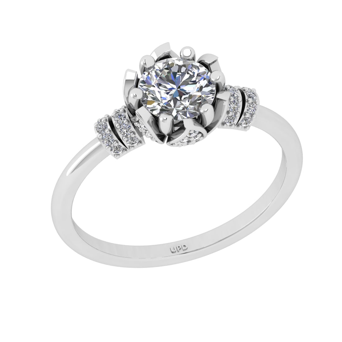 1.41 Ctw VS/SI1 Diamond 14K White Gold Engagement Ring (ALL DIAMOND ARE LAB: Center Diamond Weight :- 1.25 Ctw (Round cut) Color :- J-K Clarity : I2/I3 Center Stone Setting : Prong Side Diamond Weight Of Ctw 0.16 Ctw Color : J-K Clarity : VS/SI1 Stone Setting : Prong Metal Wei