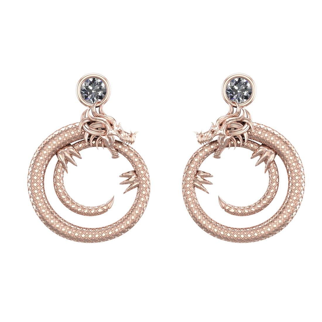 1.00 Ctw VS/SI1 Diamond Prong Set 14k Rose Gold Earrings (ALL DIAMOND ARE L: Center Daimond Weight :-1.00 Ctw ( Round Cut) Color : G-H Clarity : VS/SI1 Daimond Setting : Prong Metal Weight : Approx 14.82 gram 14k Rose Gold Earrings (ALL DIAMOND ARE LAB GROWN ) #3SS73265v14