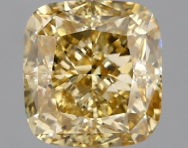 2.08ct Cushion Square Cut Lab Grown Diamond: IGI CertifiedCushion SquareCut Loose Diamond (LAB GROWN) - Weight:2.08 ctw; Color: Fancy Intense Yellow; Clarity: VS1 #3SS99141v15