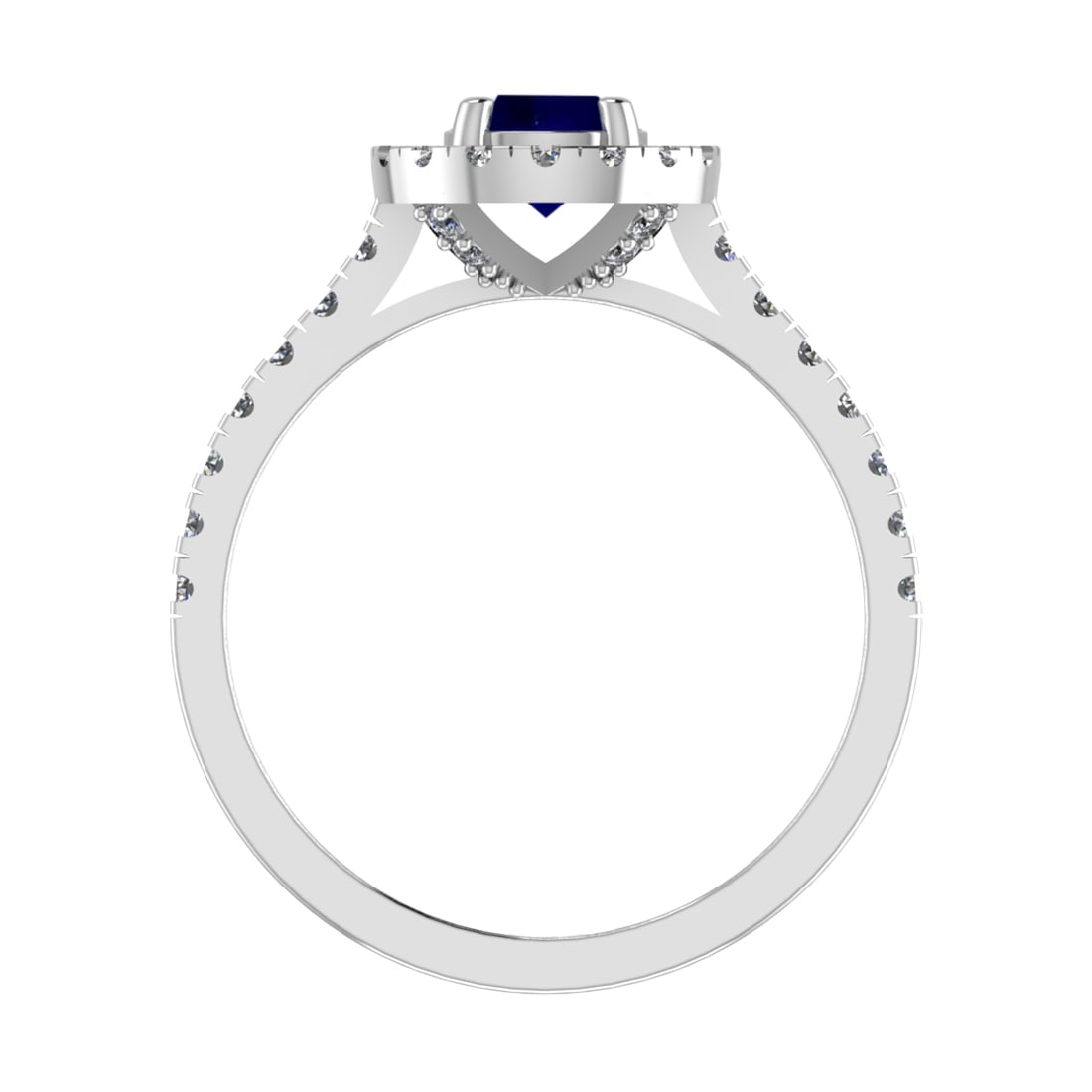 0.92 Ctw VS/SI1 Blue Sapphire and Diamond 14k white Gold Engagement Ring (A: Center Stone Weight :-0.50 Ctw ( Round Cut) Center Stone Color :-Blue Sapphire Center Stone Setting : Prong Side Diamond Weight Of Ctw :- 0.42 Ctw Color : J-K Clarity : VS/SI1 Daimond Setting : Prong