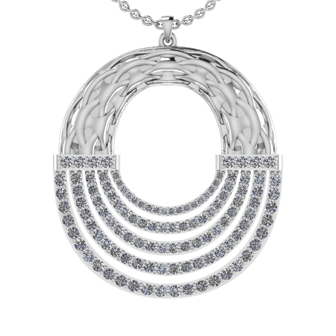 1.00 Ctw VS/SI1 Diamond Prong Set 14k white Gold Pandant (ALL DIAMOND ARE L: Total Daimond Weight :-1.00 Ctw Color : G-H Clarity : VS/SI1 Setting : Prong Metal Weight : Approx 7.89 gram 14k White Gold Pandant (ALL DIAMOND ARE LAB GROWN ) #3SS73275v14