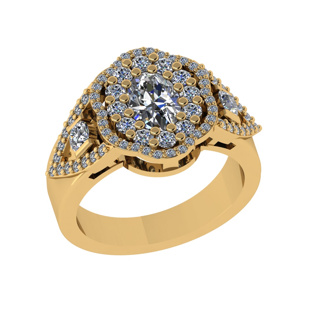 1.73 Ctw VS/SI1 Diamond 14K Yellow Gold Engagement Ring: Center Diamond Weight : 0.75 Ctw (Round Cut) Center Diamond Color :-J-K Center Stone Setting : Prong Clarity : VS/SI1 Total Weight Of Ctw 0.98 Ctw Color : J-K Clarity : VS/SI1 Stone Setting : Prong Me