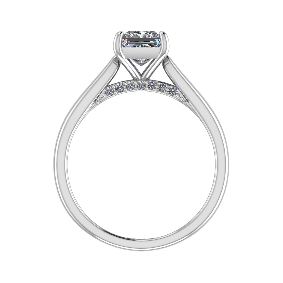 0.82 Ctw VS/SI1 Diamond 14k white Gold Engagement Ring (ALL DIAMOND ARE LAB: Center Daimond Weight :-0.75 Ctw ( Princess Cut) Color : G-H Clarity : VS/SI1 Side Diamond Weight Of Ctw 0.07 Ctw Ctw Color : G-H Clarity : VS/SI1 Daimond Setting : Prong Metal Weight : Approx 2.95 gr