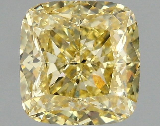 2.14ct Cushion Square Cut Lab Grown Diamond: IGI CertifiedCushion SquareCut Loose Diamond (LAB GROWN) - Weight:2.14 ctw; Color: Fancy Vivid Yellow; Clarity: VS1 #3SS99116v15