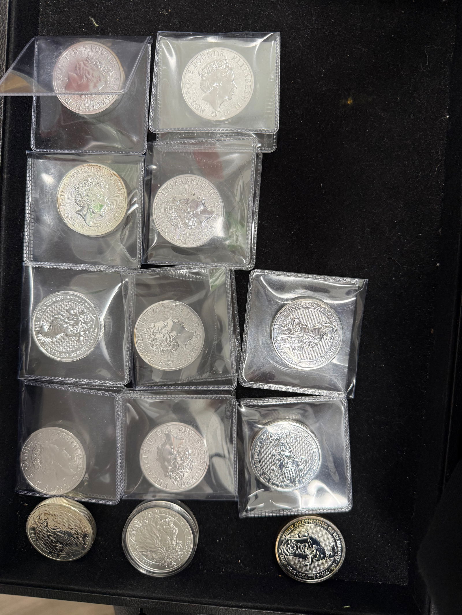 Lot Of Mixed 2 Ounce Pure Silver Coins Great Britain Mint .999 13 Pieces: Lot Of Mixed 2 Ounce Pure Silver Coins Great Britain Mint .999 13 Pieces #3SS98477v15