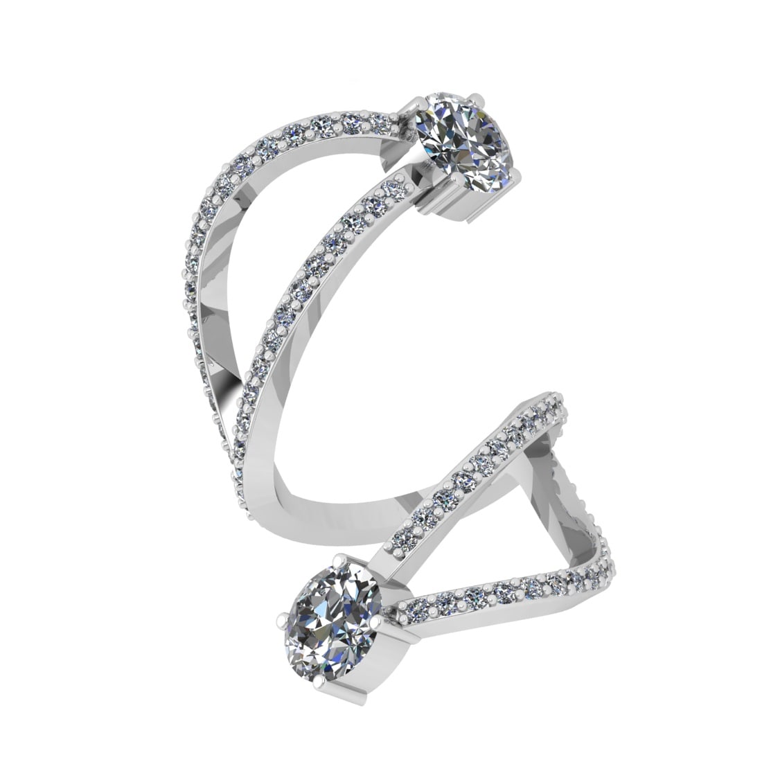 2.52 Ctw SI2/SI1 Diamond Prong Set 14k white Gold Toi et Moi Two-Stone Enga: Center Daimond Weight :-1.10 Ctw ( Oval Cut) Color : G-H Clarity : SI2/SI1 Side Diamond Weight Of Ctw 1.42 Ctw Color : G-H Clarity : SI2/SI1 Daimond Setting : Prong Metal Weight : Approx 6.10 gram 14k