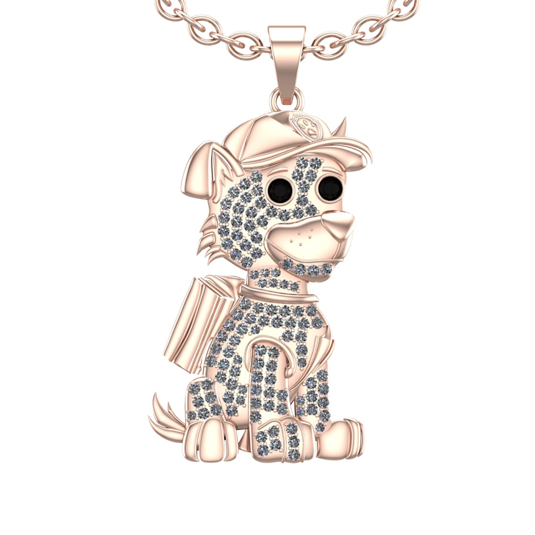 1.71 Ctw VS/SI1 Treated Fancy Black and white Diamond 14K Rose Gold Hip Hop: Eye stone weight :- 0.20 ctw eye stone color :-Treated Fancy Black Diamond Setting : Prong Clarity : VS/SI1 Total Diamond Weight : 1.51 Ctw (Round cut) Center Diamond Color :- J-K Center Clarity : VS/