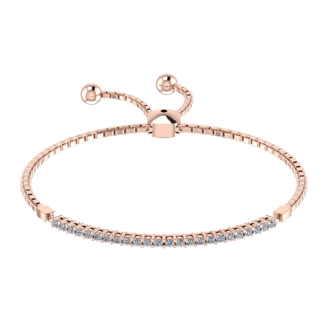 0.52 Ctw SI2/SI1 Diamond Prong Set 14k Rose Gold Tennis Slide Bracelet: Total Daimond Weight :-0.52 Ctw Color : G-H Clarity : SI2/SI1 Setting : Prong Metal Weight : Approx 5.60 gram 14k Rose Gold Tennis Slide Bracelet (ALL DIAMOND ARE LAB GROWN ) MJ2675-1.7SB #3SS96414v15