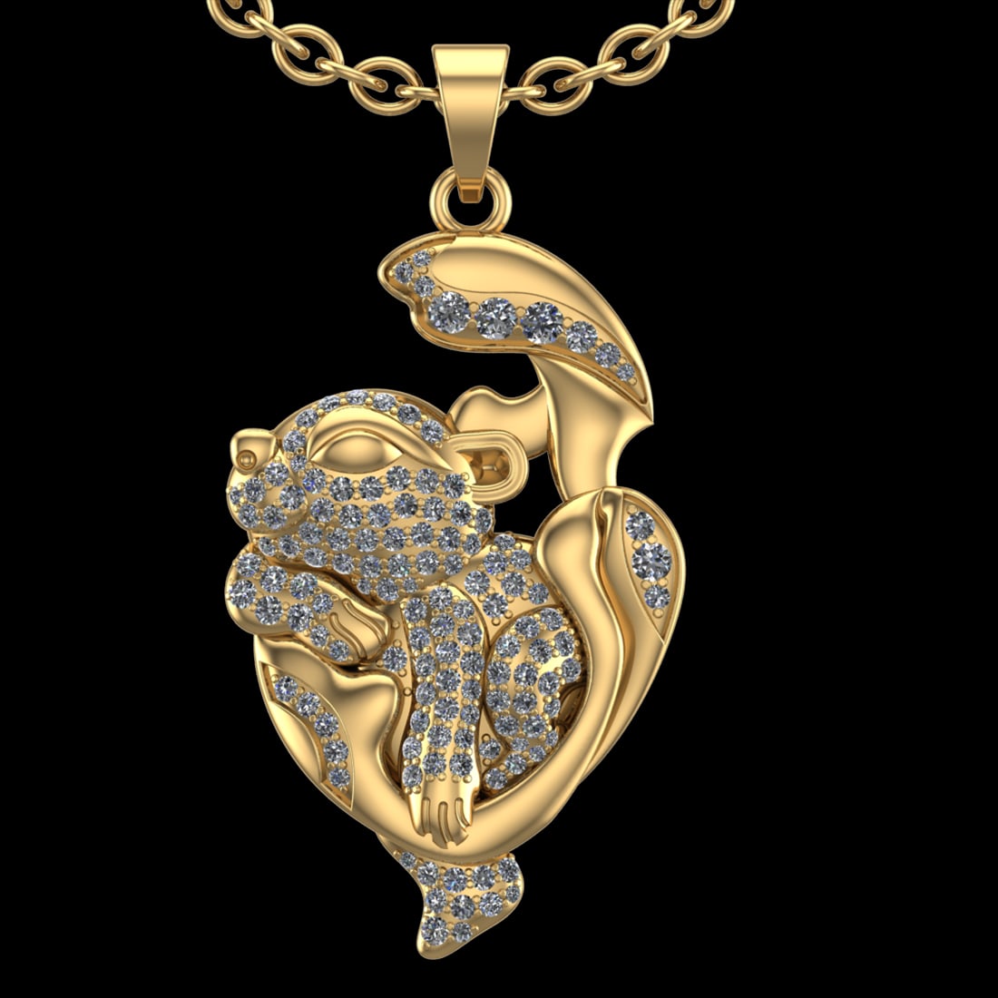 1.63 Ctw VS/SI1 Diamond 10k Yellow Gold Pandant (ALL DIAMOND ARE LAB GROWN): Total Daimond Weight :-1.63 Ctw Color : J-K Clarity : VS/SI1 Setting : Prong Metal Weight : Approx 30.95 gram 10k Yellow Gold Pandant (ALL DIAMOND ARE LAB GROWN) #3SS22447v15