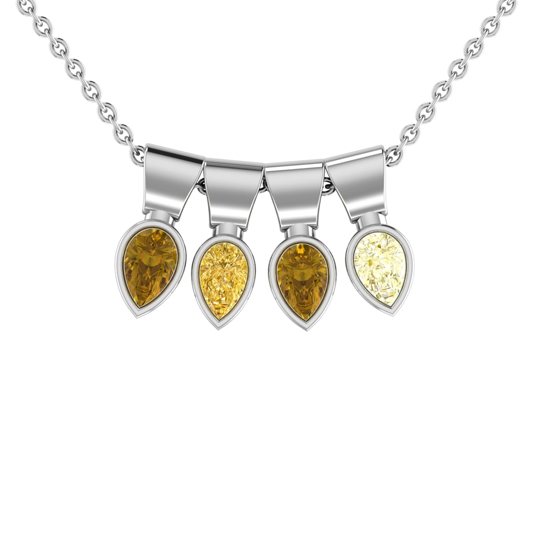 1.20 Ctw VS/SI1 Fancy NaturalYellow Brown Diamond 14K White Gold Pendant Ne: Center Diamond Weight :- 1.20 Ctw ( 4pec Pear Cut ) Color :- VS/SI1 Fancy NaturalYellow Brown Diamond Stone Setting : Prong Metal Weight : Approx 3.90 Gram 14K White Gold Pendant Necklace #3SS28292v12