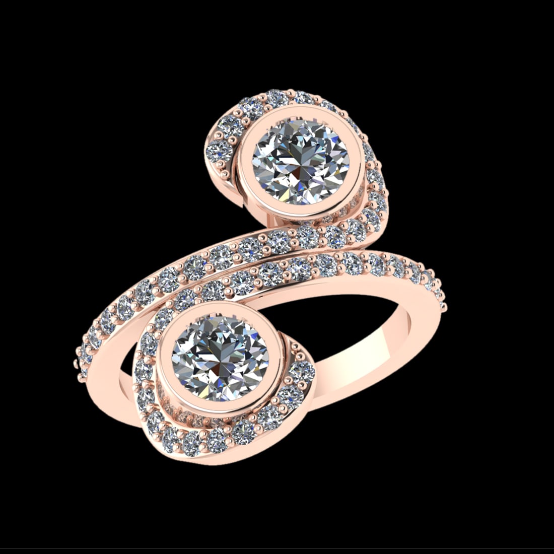 2.07 Ctw VS/SI1 Diamond Prong Set 10K Rose Gold Engagement Ring (ALL DIAMON: Center Diamond Weight :-1.32 Ctw ( Round cut) Color :- J-K Clarity : I2/I3 Center Stone Setting : Prong Side Diamond Weight Of Ctw 0.75 Ctw Color : J-K Clarity : VS/SI1 Stone Setting : Prong Metal Wei