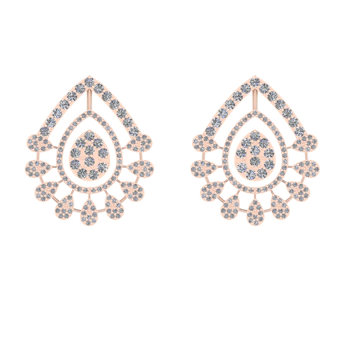 2.84 Ctw VS/SI1 Diamond Prong Set 14k Rose Gold Stud Earrings (ALL DIAMOND: Total Daimond Weight :-2.84 Ctw Color : G-H Clarity : VS/SI1 Setting : Prong Metal Weight : Approx 12.51 gram 14k Rose Gold Stud Earrings (ALL DIAMOND ARE LAB GROWN ) #3SS23454v15