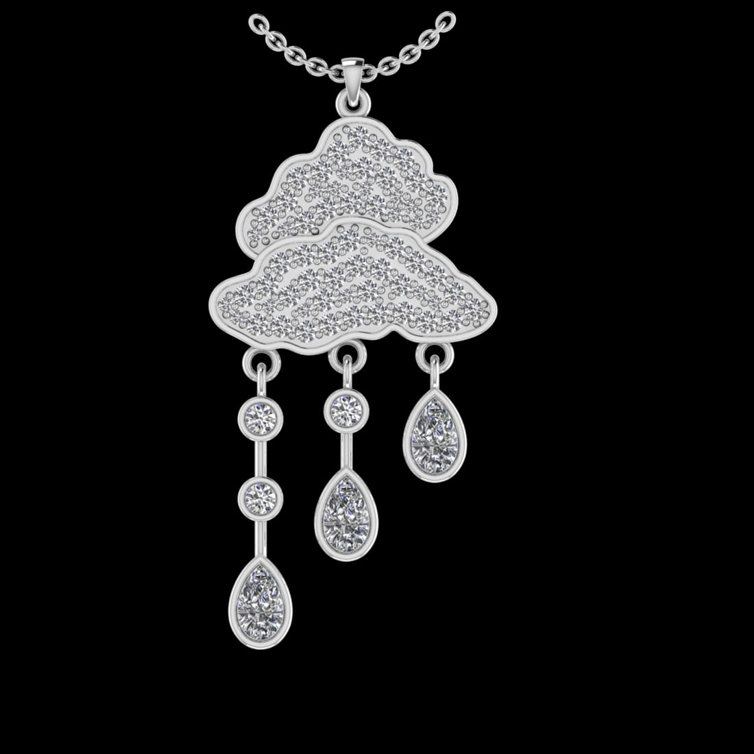 1.57 Ctw VS/SI1 Diamond Prong Set 18K White Gold Engagement Ring: Center Diamond Weight :-0.75 Ctw ( Pear Cut) Color :- G-H Clarity : VS/SI1 Center Stone Setting : Prong Side Diamond Weight Of Ctw 0.82 Ctw Color : G-H Clarity : VS/SI1 Stone Setting : Prong Metal