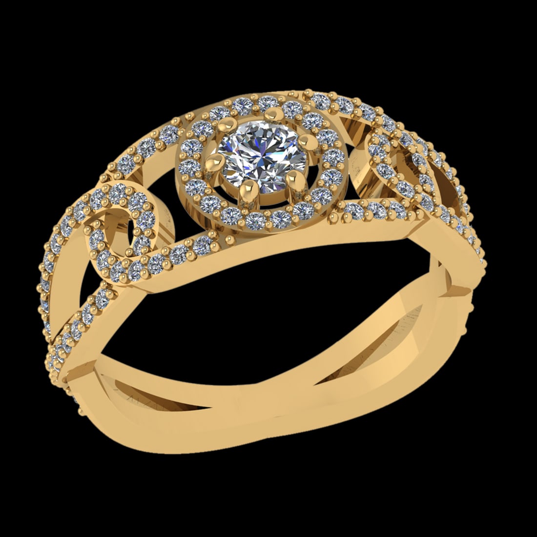 0.67 Ctw VS/SI1 Diamond Prong Set 10k Yellow Gold Engagement Ring( (ALL DIA: Center Daimond Weight :-0.25 Ctw ( Round Cut) Color : J-K Clarity : VS/SI1 Side Diamond Weight Of Ctw 0.42 Ctw Color : J-K Clarity : VS/SI1 Daimond Setting : Prong Metal Weight : Approx 4.68 gram 10k