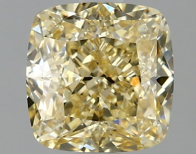 2.03 ctw. VS2 IGI Certified Cushion Q Cut Loose Diamond (LAB GROWN): IGI Certified Cusq Cut Loose Diamond (LAB GROWN) - Weight :- 2.03 ctw; Color :- Fancy Intense Yellow; Clarity :-VS2 #3SS24048v15