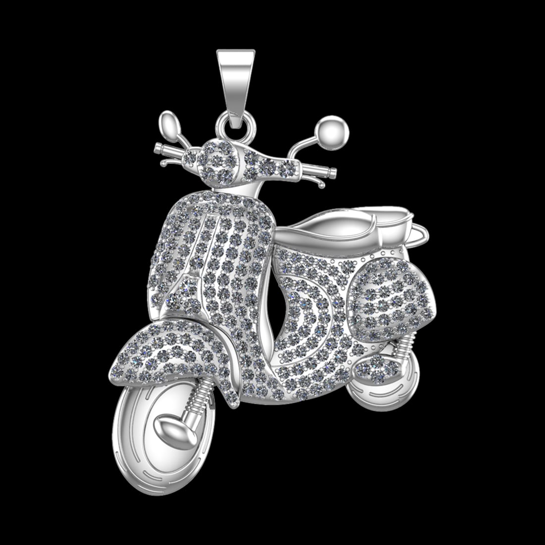 2.65 Ctw VS/SI1 Diamond Prong Set 10k white Gold Pandant (ALL DIAMOND ARE L (1 of 1)