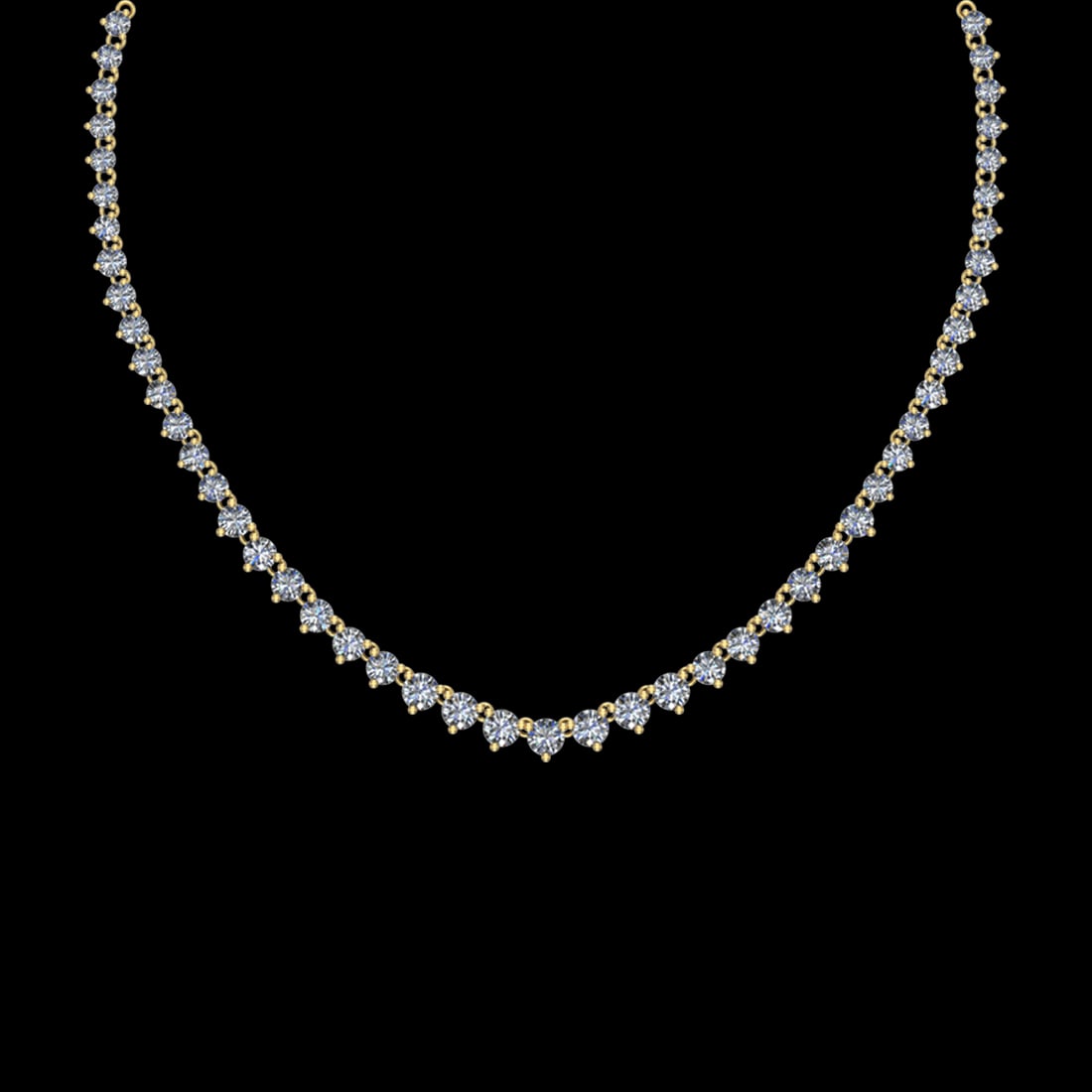 103.69 Ctw VS/SI1 Diamond 10K Rose Gold Necklace Set (ALL DIAMOND ARE LAB G: Total Daimond Weight :-103.69 Ctw Color : G-H Clarity : VS/SI1 Setting : Prong Metal Weight : Approx 84.63 gram 10K Rose Gold Necklace Set #3SS23172v15