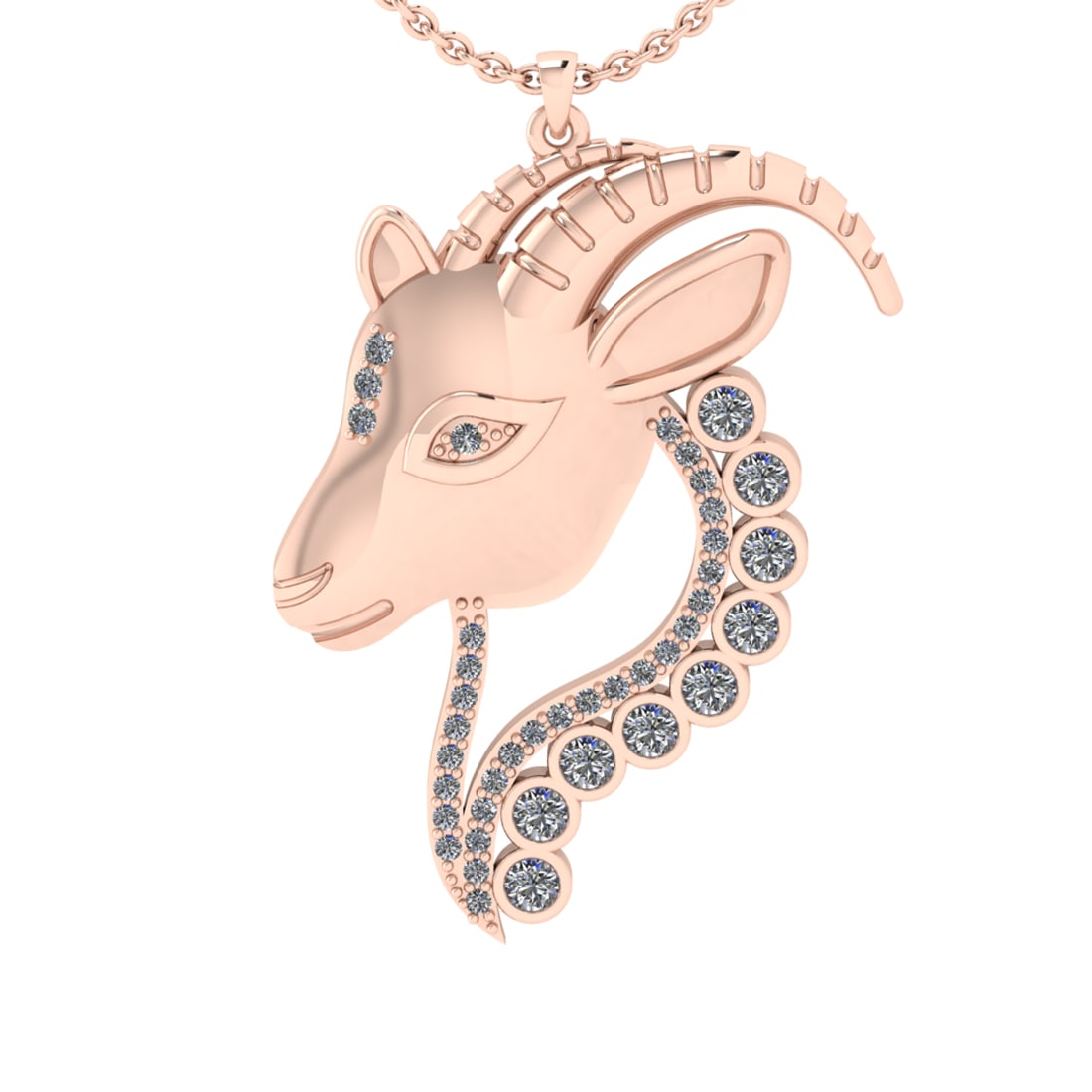 0.48 Ctw SI2/SI1 Diamond 14k Rose Gold Pendant (ALL DIAMOND ARE LAB GROWN): Total Daimond Weight :-0.48 Ctw Color : G-H Clarity : SI2/SI1 Setting : Prong Metal Weight : Approx 6.06 gram 14k Rose Gold Pendant (ALL DIAMOND ARE LAB GROWN) #3SS22532v15