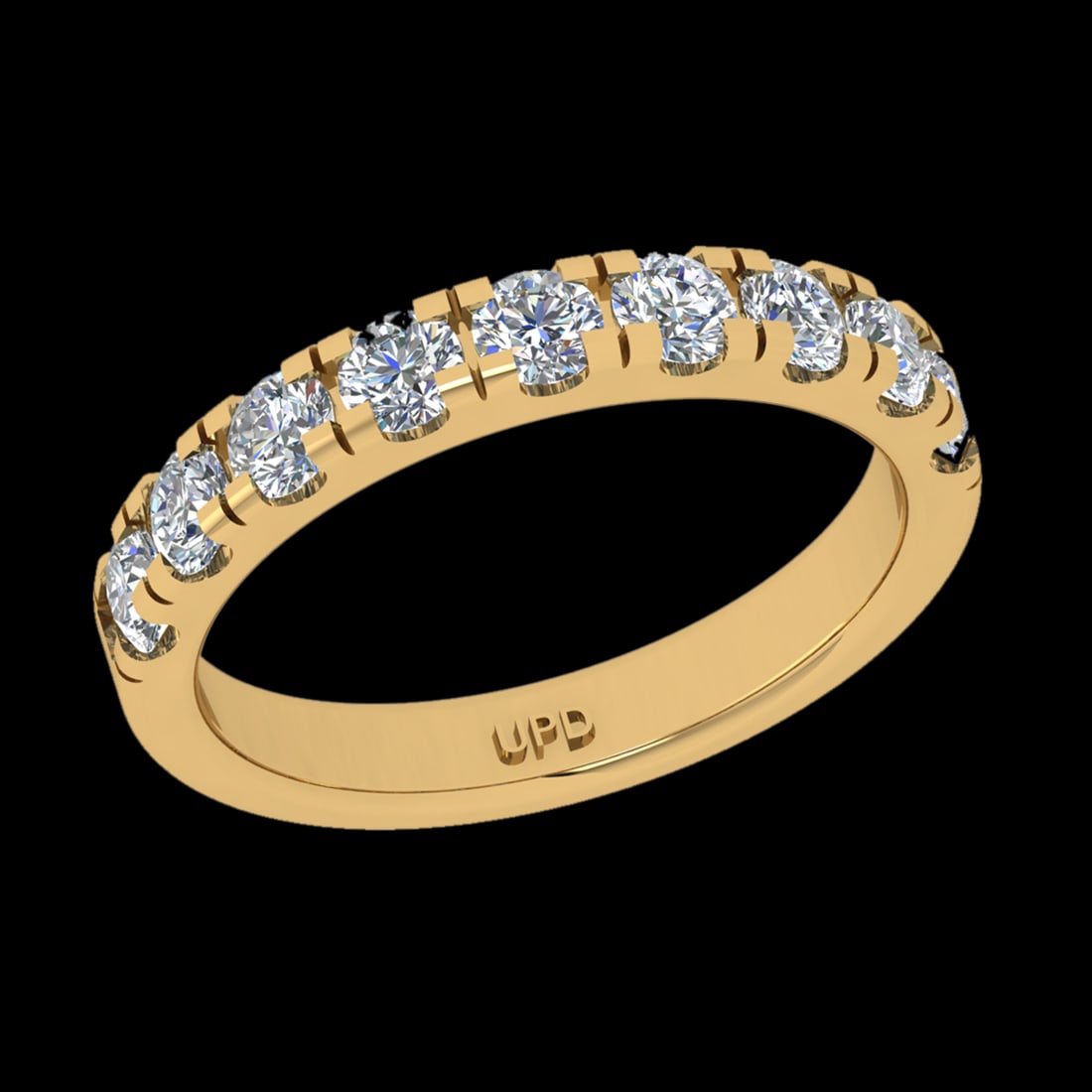 0.99 Ctw VS/SI1 Diamond 10k Yellow Gold Eternity Band Ring (ALL DIAMOND ARE: Total Diamond Weight :-0.99 Ctw (Round cut) Color :- J-K Clarity : VS/SI1 Setting : Prong Metal Weight : Approx 3.90 gram 10k Yellow Gold Eternity Band Ring Current Ring Size-6 (ALL DIAMOND ARE LAB