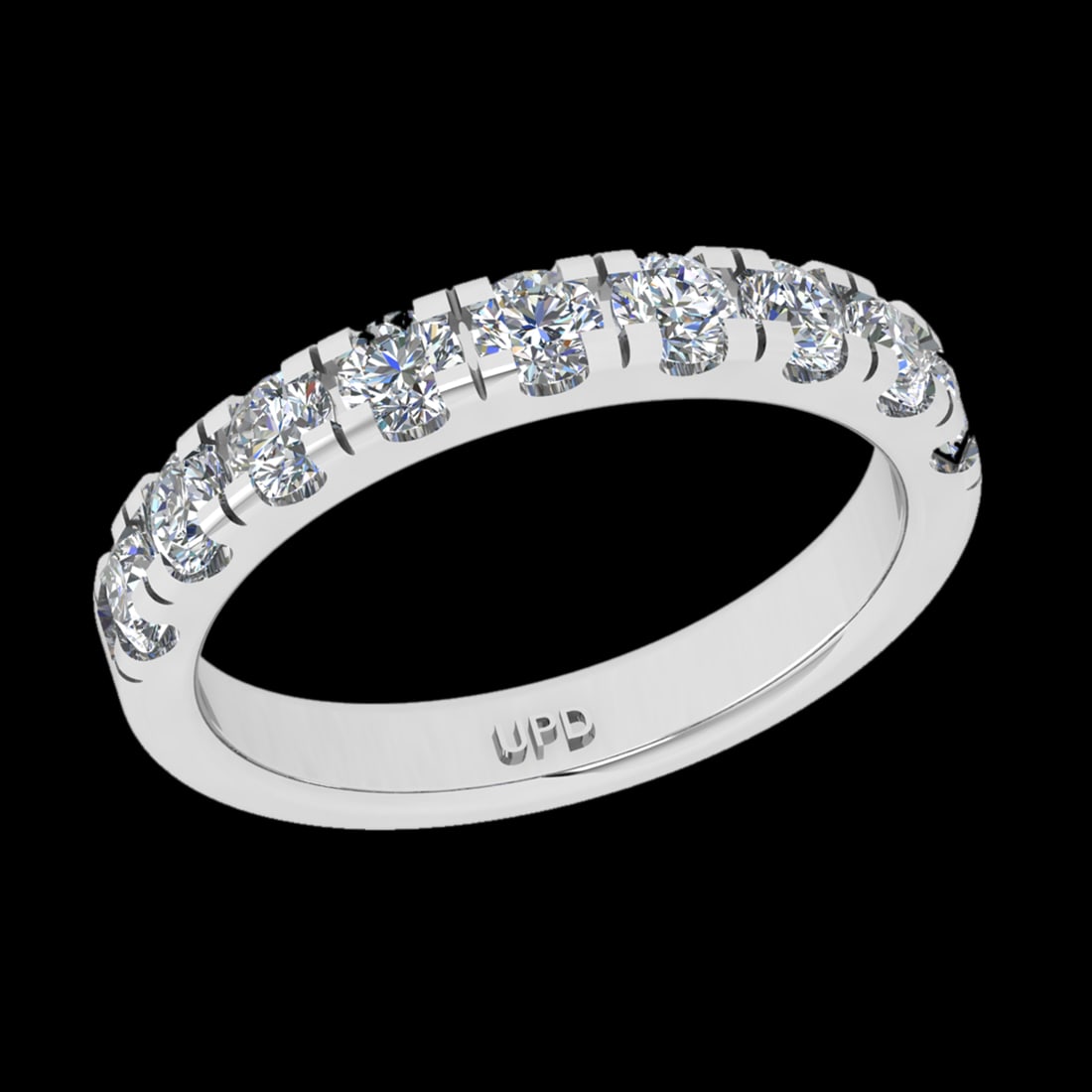 0.99 Ctw VS/SI1 Diamond 10k White Gold Eternity Band Ring (ALL DIAMOND ARE: Total Diamond Weight :-0.99 Ctw (Round cut) Color :- J-K Clarity : VS/SI1 Setting : Prong Metal Weight : Approx 3.90gram 10k White Gold Eternity Band Ring Current Ring Size-6 (ALL DIAMOND ARE LAB GROW