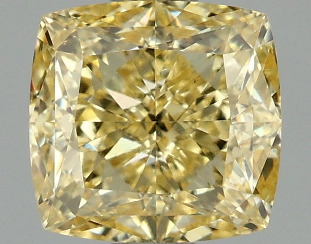 1.09 ctw. VS1 IGI Certified Cushion Q Cut Loose Diamond (LAB GROWN): IGI Certified Cusq Cut Loose Diamond (LAB GROWN) - Weight :- 1.09 ctw; Color :- Fancy Intense Yellow; Clarity :-VS1 #3SS23790v15
