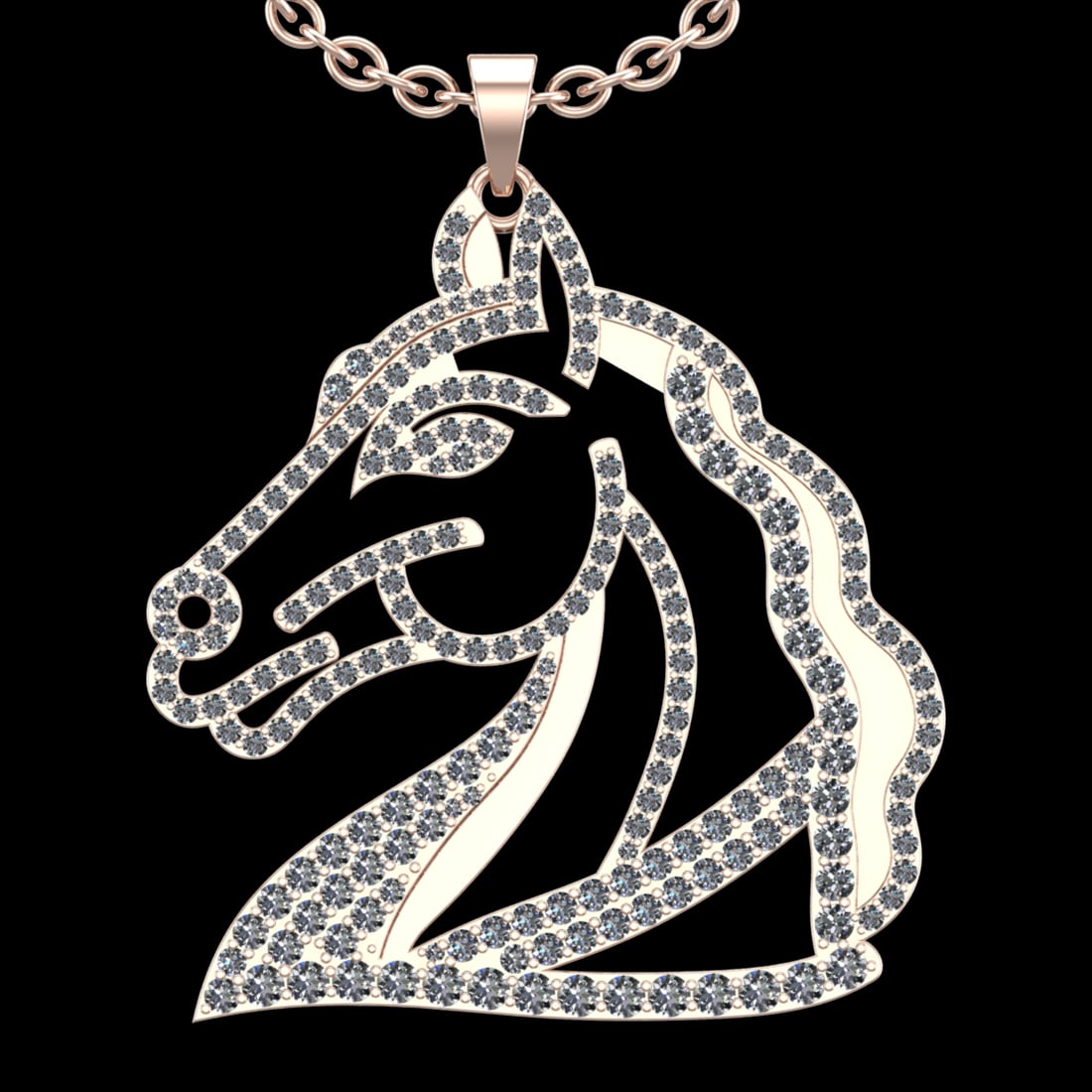 5.86 Ctw VS/SI1 Diamond 10k Rose Gold Pandant (ALL DIAMOND ARE LAB GROWN) (: Total Daimond Weight :-5.86 Ctw Color : J-K Clarity : VS/SI1 Setting : Prong Metal Weight : Approx 17.13 gram 10k Rose Gold Pandant (ALL DIAMOND ARE LAB GROWN) #3SS22451v15