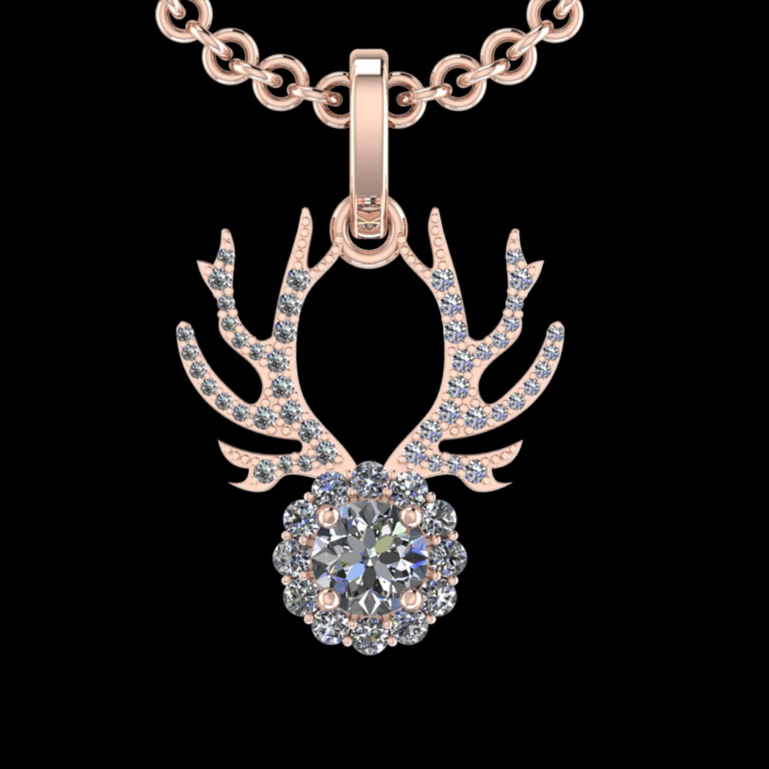 2.62 Ctw VS/SI1 Diamond 10k Rose Gold Christmas Theme Pandant (ALL DIAMOND: Center Daimond Weight :-1.30 Ctw ( Round Cut) Color : G-H Clarity : VS/SI1 Side Diamond Weight Of Ctw 1.32 Ctw Color : G-H Clarity : VS/SI1 Daimond Setting : Prong Metal Weight : Approx 5.61 gram 10k