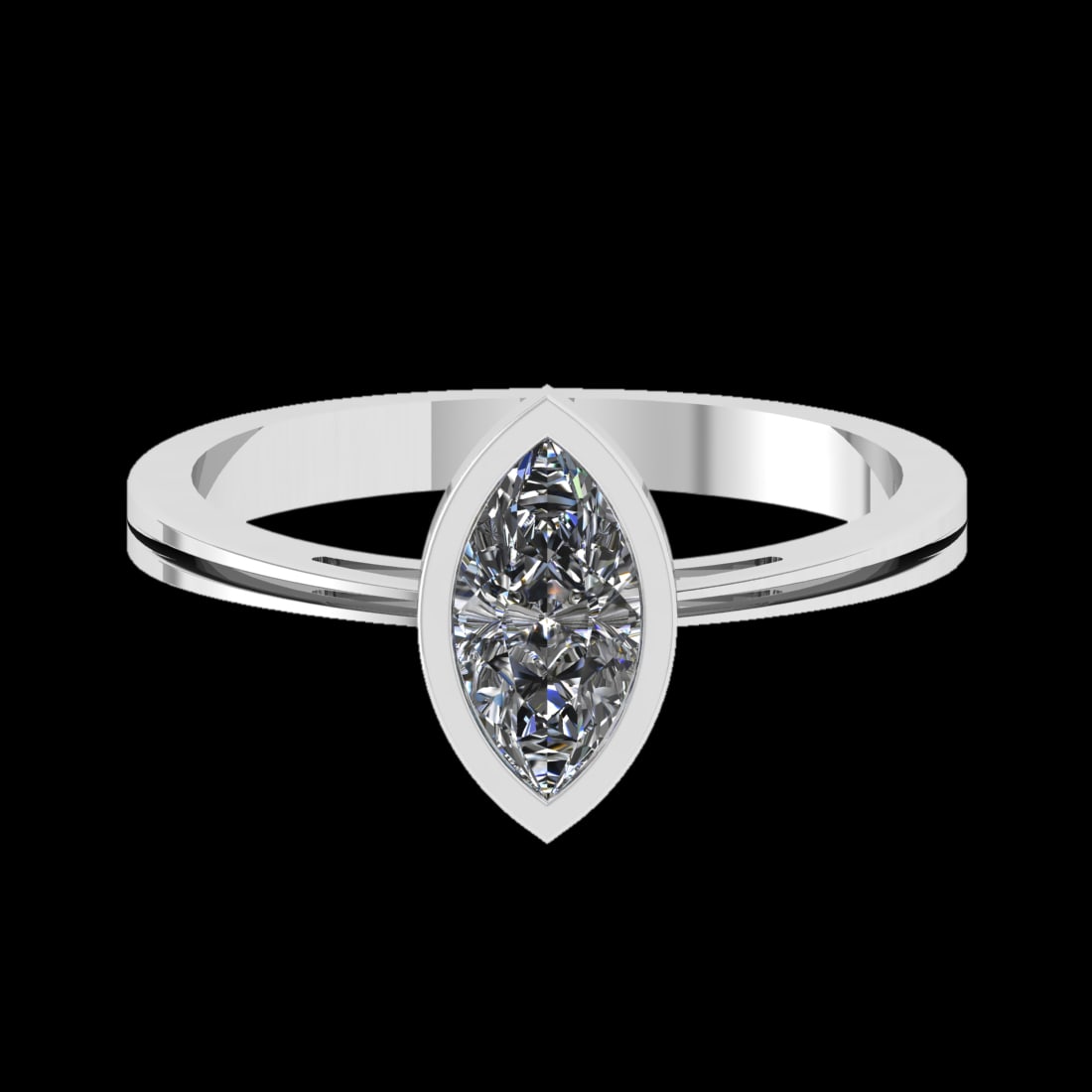 0.50 Ctw VS/SI1 Diamond Prong Set 10K white Gold Solitaire Ring (ALL DIAMON: Center Daimond Weight :-0.50 Ctw ( Marquise Cut) Color : F-G Clarity : VS/SI1 Metal Weight : Approx 2.17 gram 10K white Gold Solitaire Ring Current Ring Size 6 (LAB GROWN) #3SS23116v15