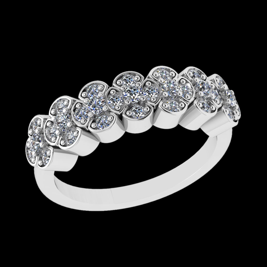 0.64 Ctw VS/SI1 Diamond Prong Set 10K white Gold Engagement Ring: Total Daimond Weight :-0.64 Ctw Color : J-K Clarity : VS/SI1 Setting : Prong Metal Weight : Approx 4.91 gram 10K White Gold Engagement Ring Current Ring Size 6 (ALL DIAMOND ARE LAB GROWN )