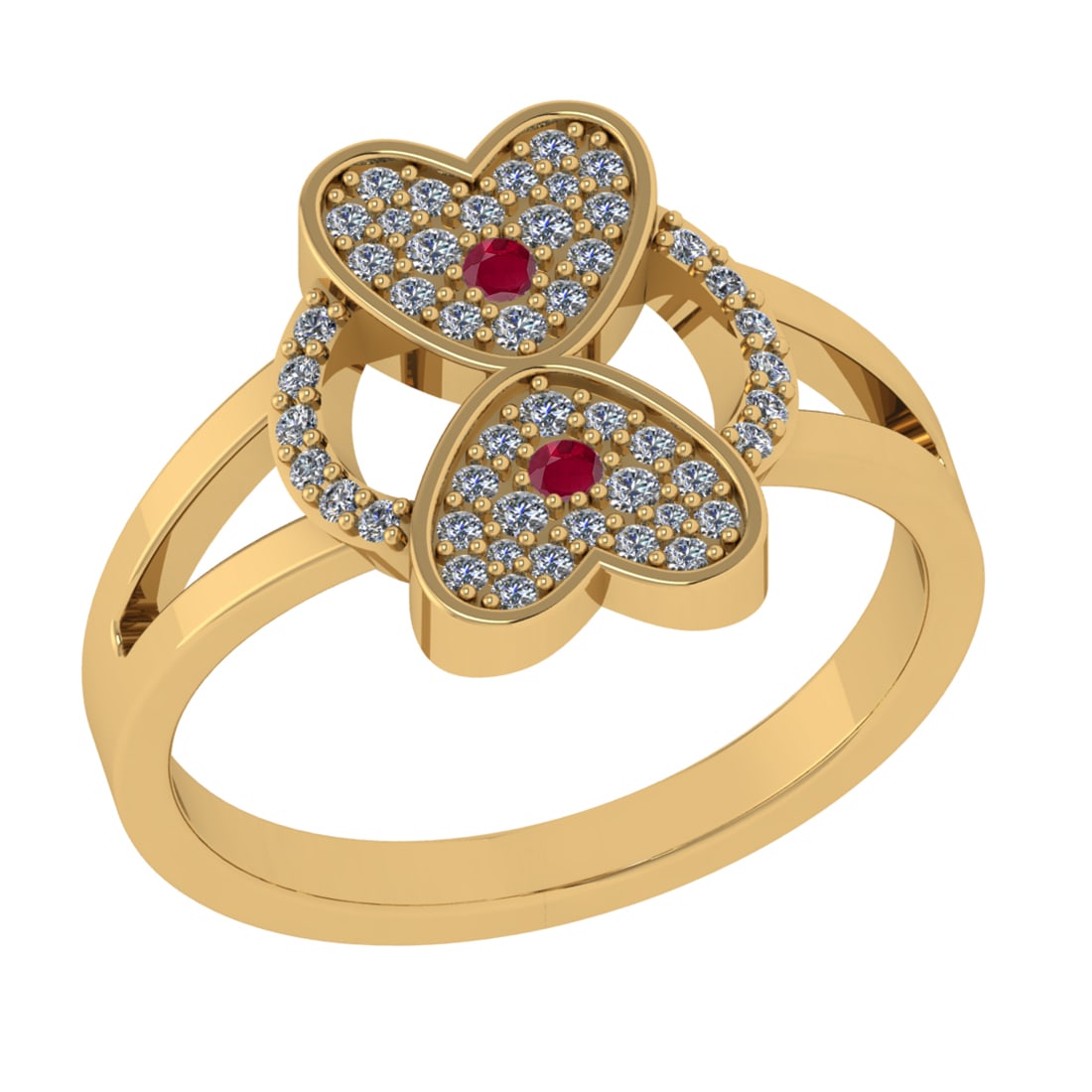 0.27 Ctw VS/SI1 Ruby and Diamond 14k Yellow Gold Engagement Ring (ALL DIAMO: Center Stone Weight :-0.03 Ctw ( Round Cut) Center Stone Color :-Ruby Center Stone Setting : Prong Side Diamond Weight Of Ctw :- 0.24 Ctw Color : J-K Clarity : VS/SI1 Daimond Setting : Prong Metal